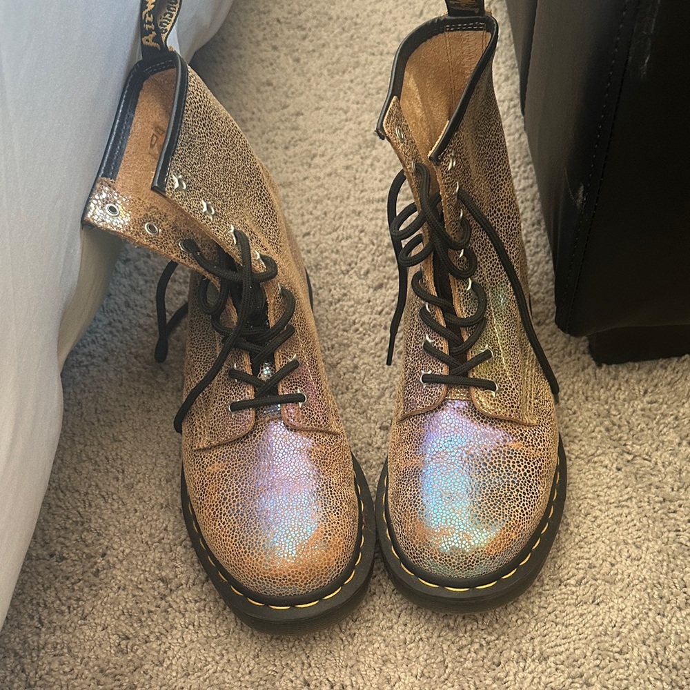 Dr. Martens Holographic Combat Boots